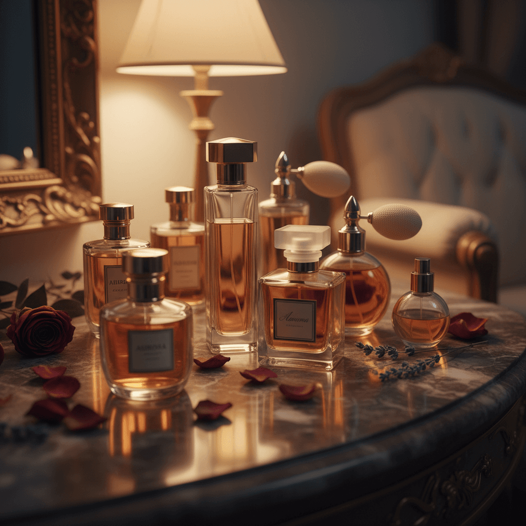 Fragrance and perfume collection showcase